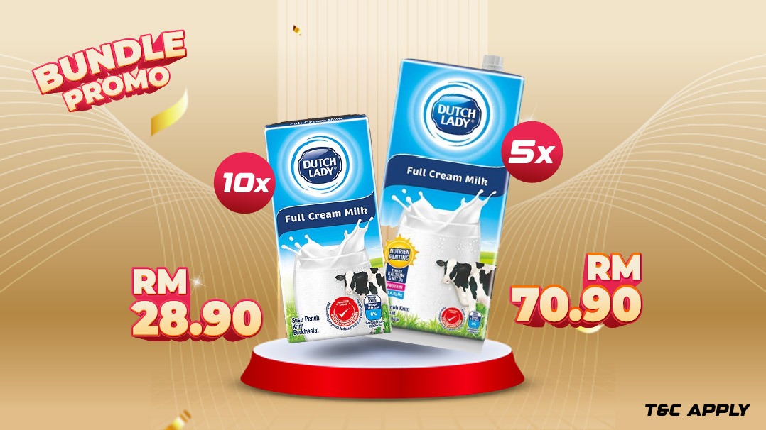 DUTCH LADY FULL CREAM 200ML X FULL CREAM 1L